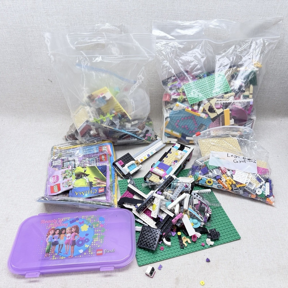 Huge LEGO Friends Bulk Lot 8+ Lbs Parts Minidolls Instructions Case Mixed‎ Sets